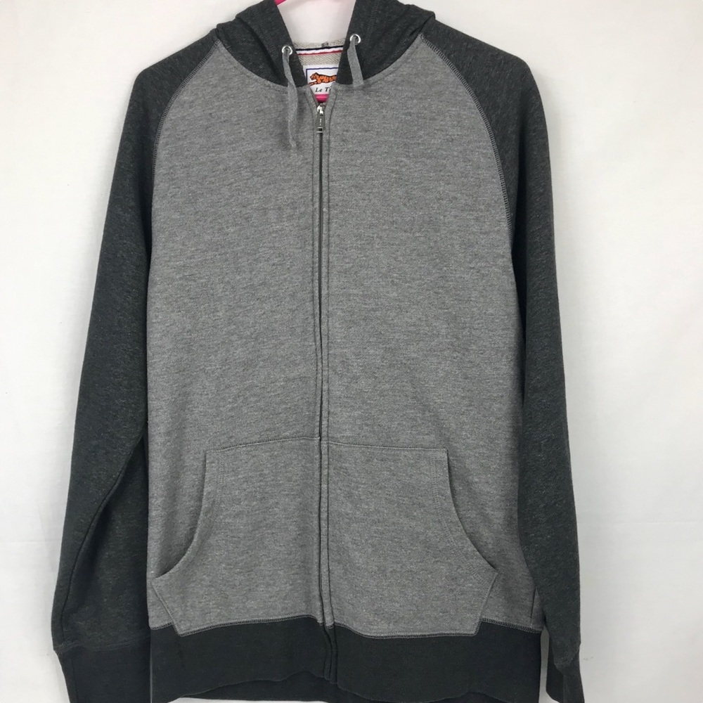 LeTigre Hoodie Gray Full Zip Sz Small
